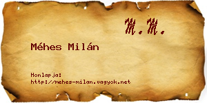 Méhes Milán névjegykártya
